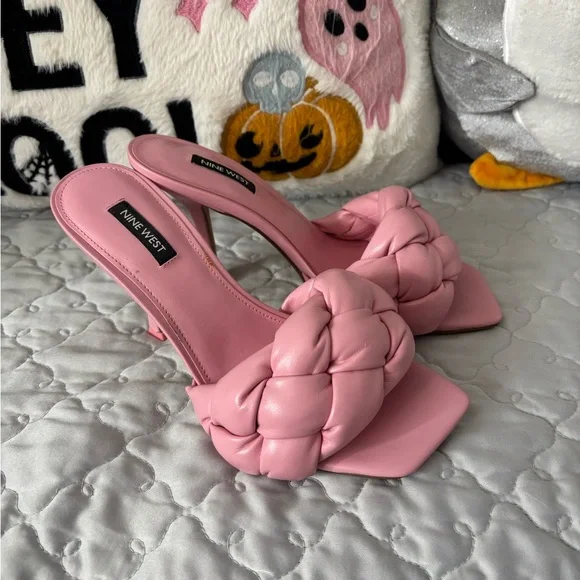 Nine West Pink Braided Heels - Picture 6 of 6